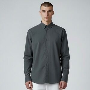 Boss Hugo Boss Shirt Adult Medium Black Orange Cotton Long Sleeve Preppy Mens